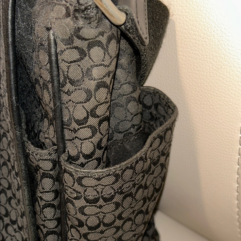 Coach Signature Hudson Laptop Black Men's Messenger Bag - Picture 6 of 16